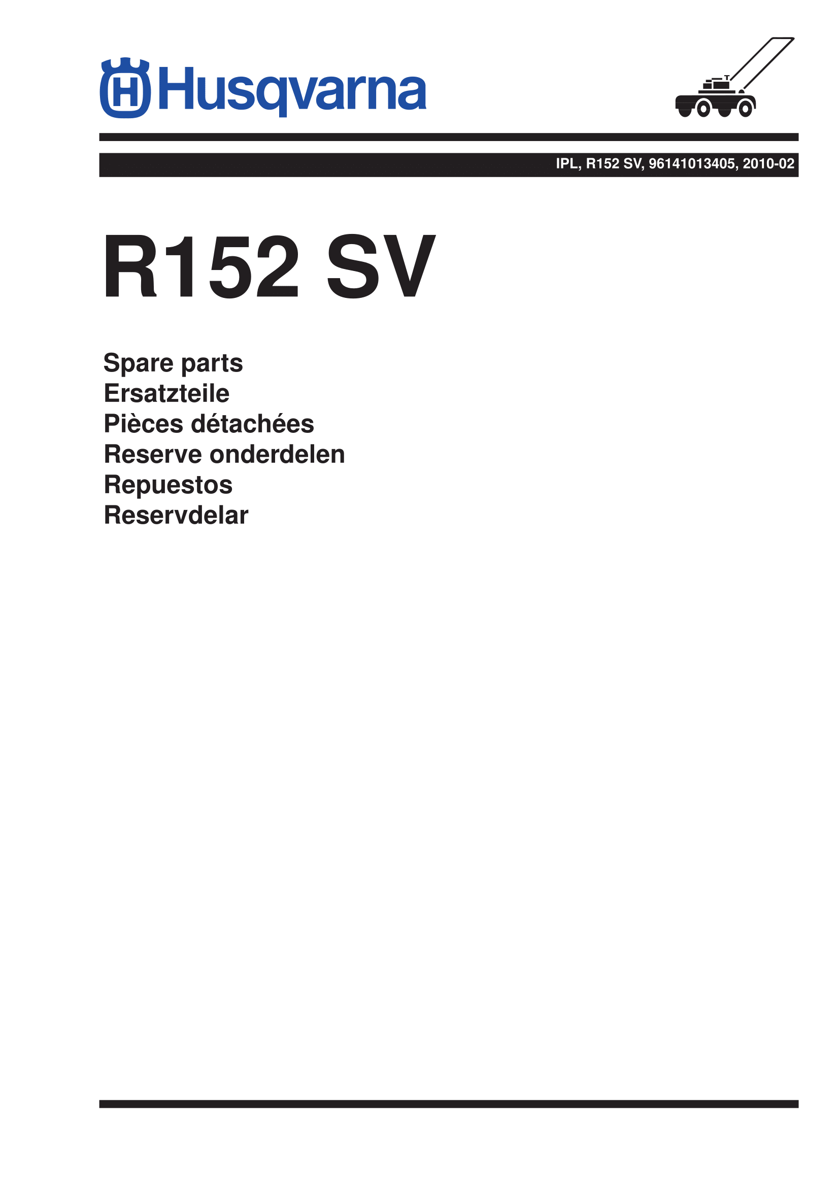 Husqvarna R152SV  (2010-02) (96141013405)