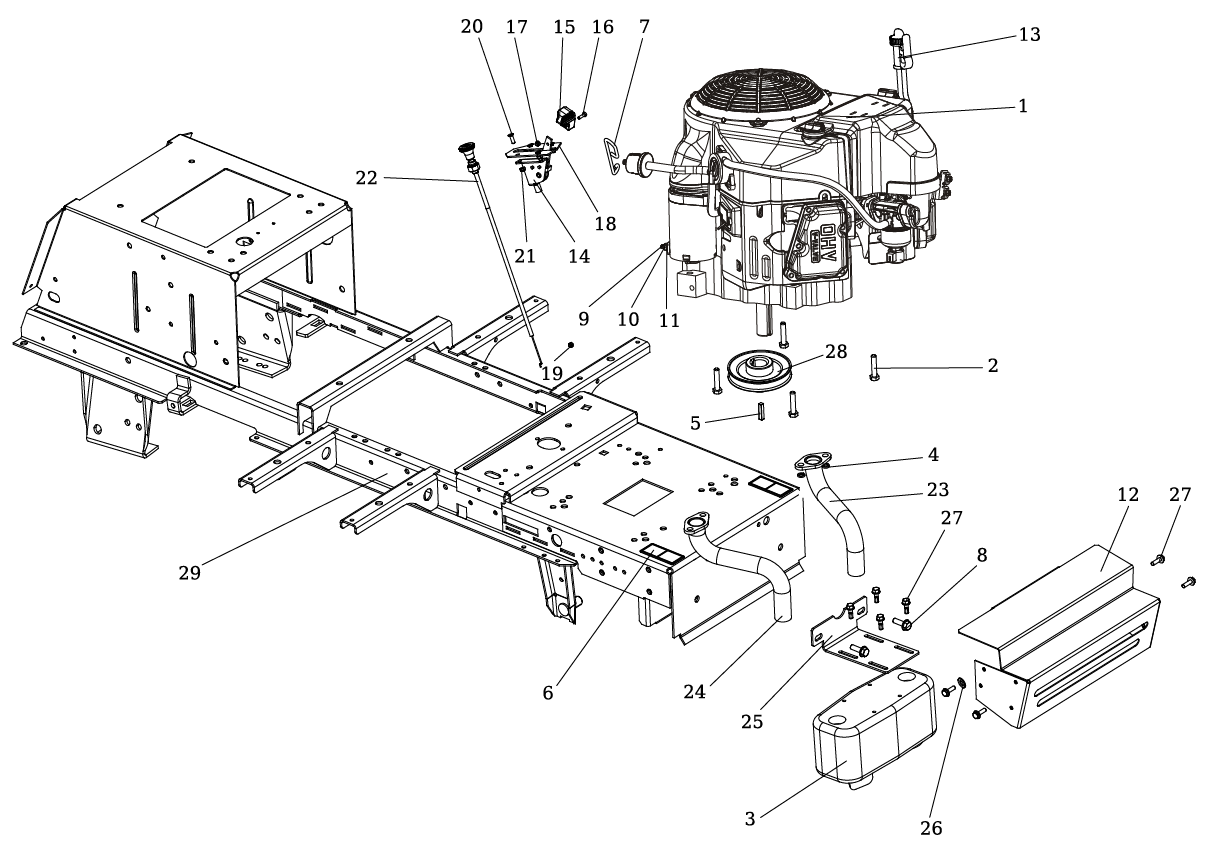 Двигатель / рама
