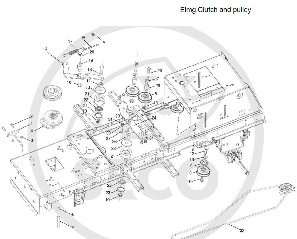 Ремень хода / шкивы / сцепление