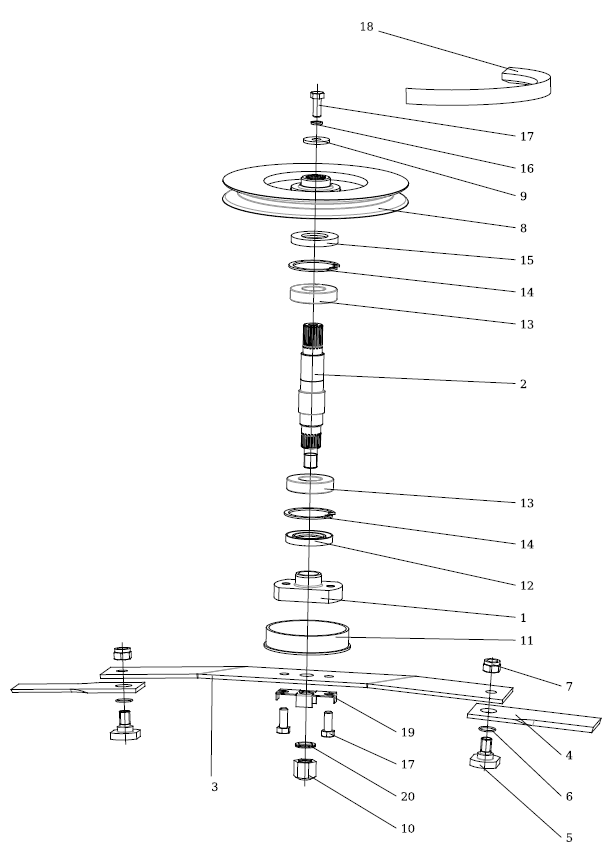 Косильный аппарат/ремень/ножи